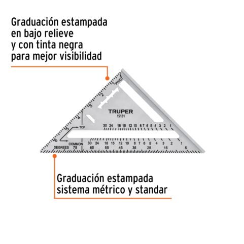 Escuadra 7" de aluminio Truper - Image 4