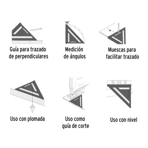 Escuadra 12" de aluminio Truper - Image 3