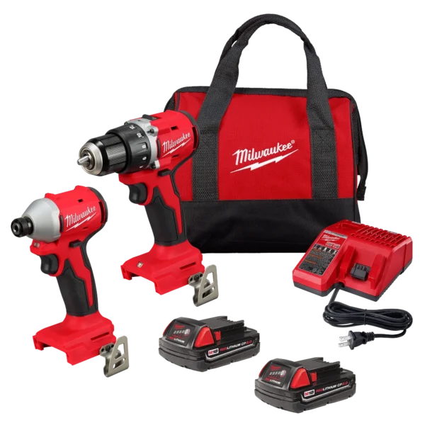 Kit Compacto de Taladro Percutor y Atornillador de Impacto M18 Milwaukee
