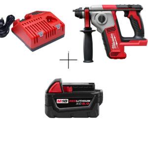 Combo Rotomartillo, cargador dual y batería M18 Milwaukee