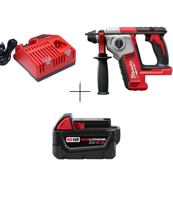 Combo Rotomartillo, cargador dual y batería M18 Milwaukee