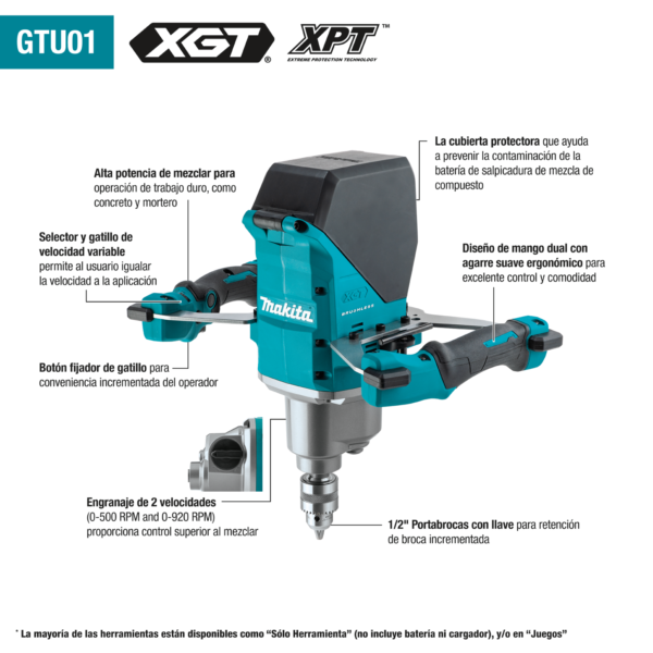 Juego de mezclador de 1/2" Inalámbrica XGT® de 40V max sin Escobillas (4.0Ah) - Image 2