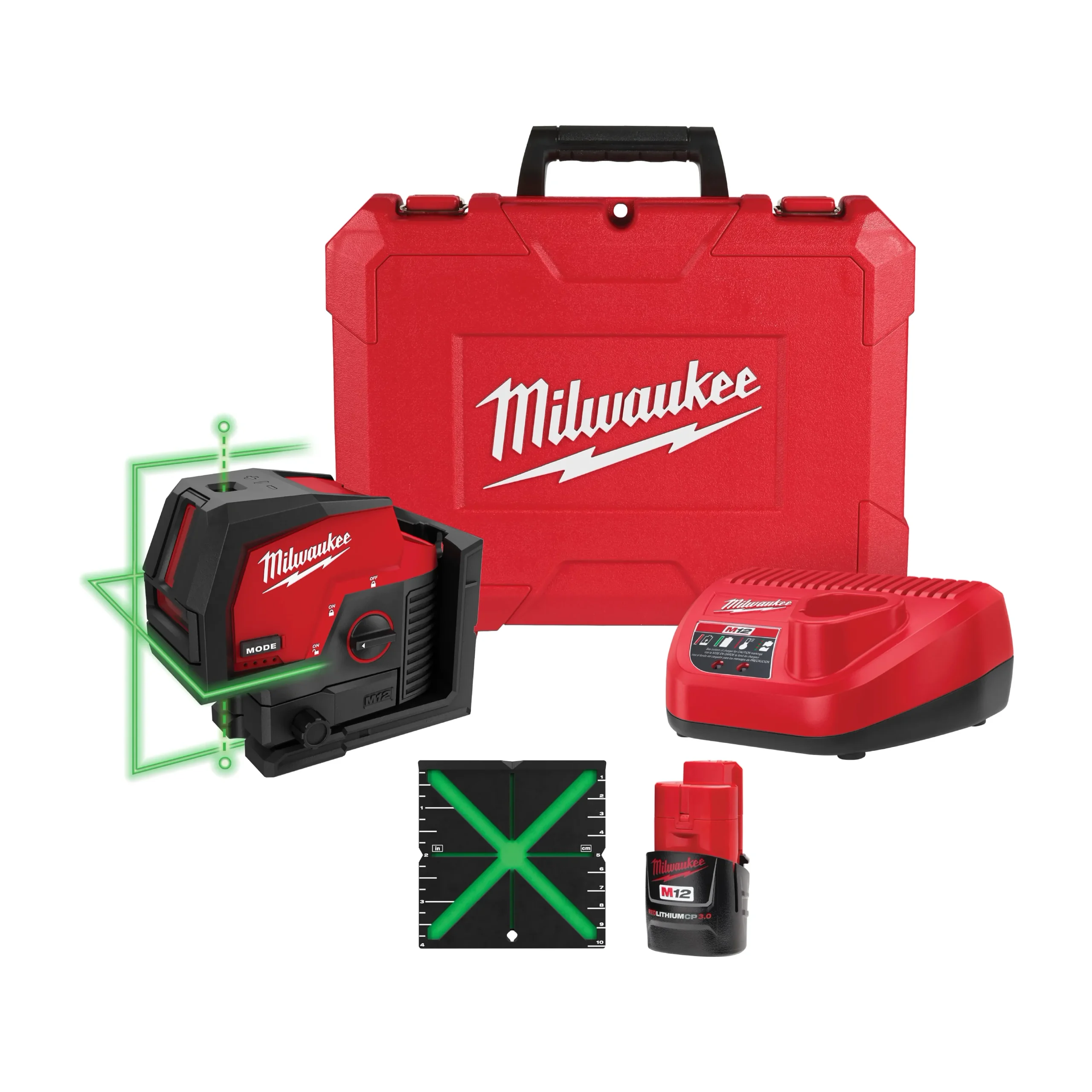 Nivel Láser con batería línea verde Milwaukee
