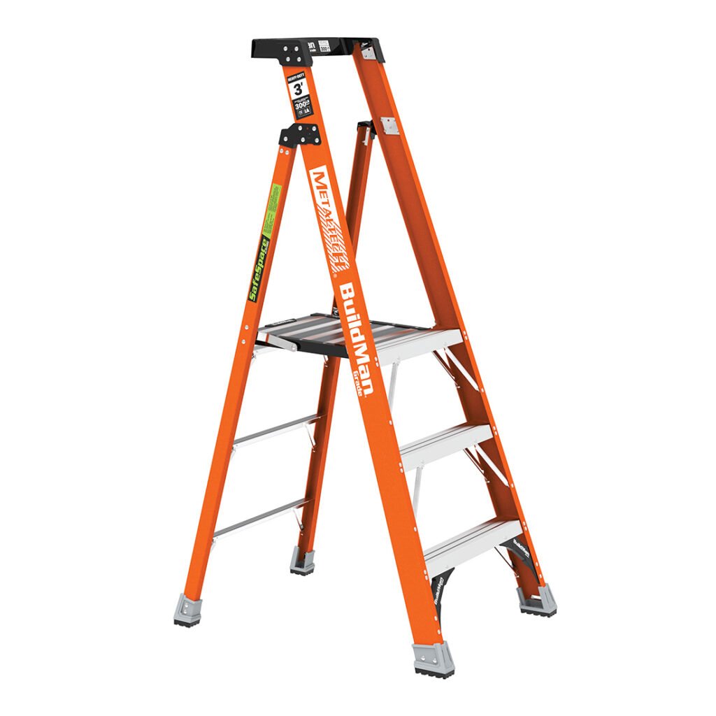 Escalera de Fibra de Vidrio de Plataforma BuildMan Metaltech de 3 pies