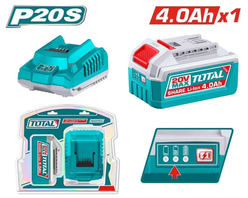 Kit Batería 20V 4.0AH + Cargador Total