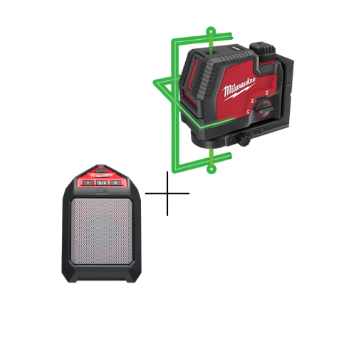 Nivel Láser línea verde + Parlante Milwaukee