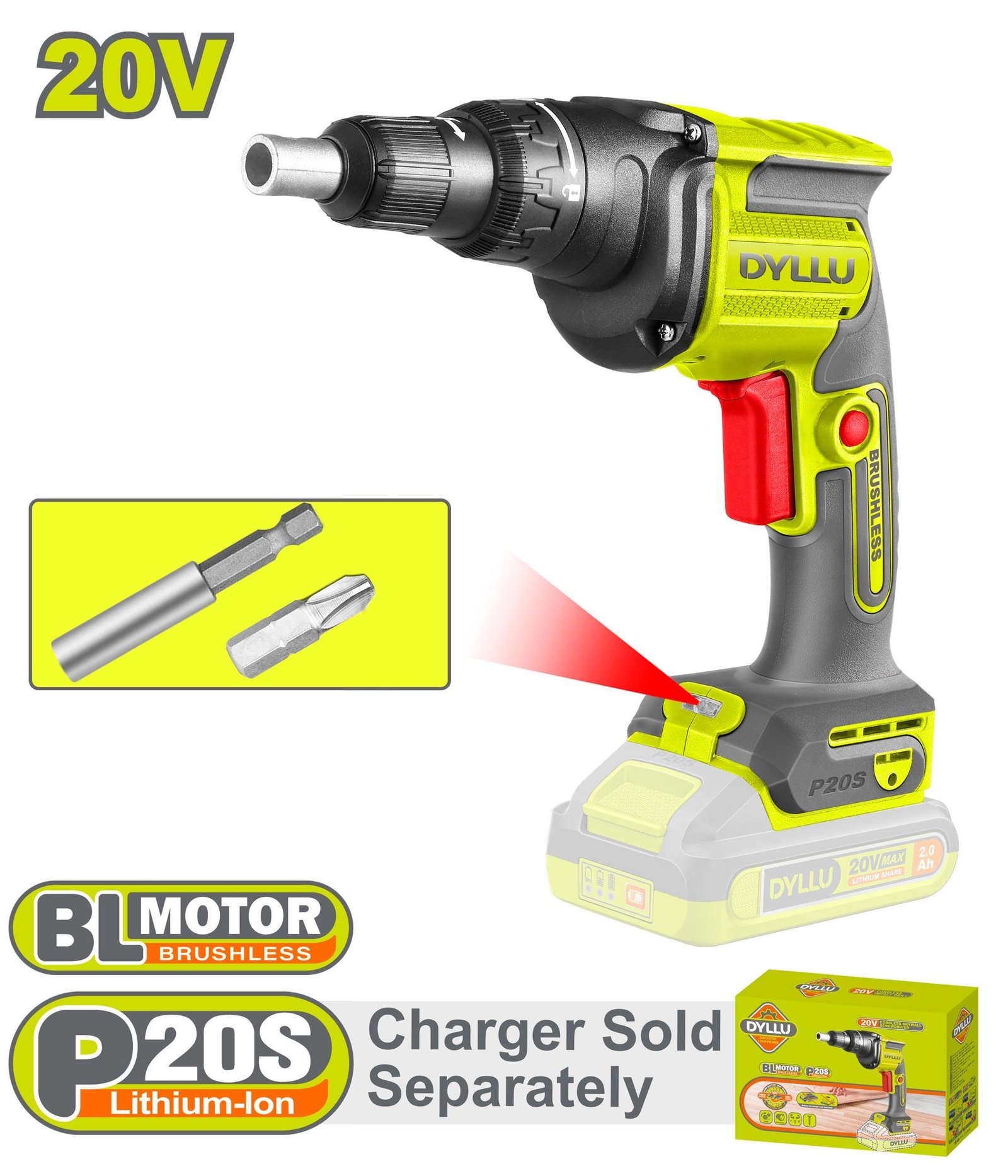 Destornillador inalámbrico para Drywall Dyllu