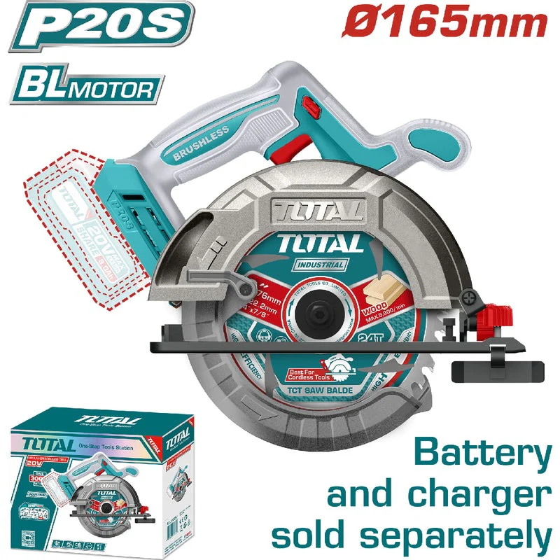 Sierra Circular Inalámbrica 20V  6 1/2" Total (solo cuerpo)