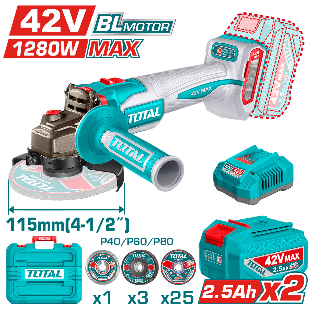 Pulidora Inalámbrica 4 1/2 42V Total