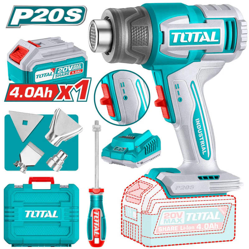 Pistola de Calor Inalámbrica 20V Total