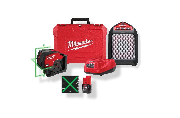 Combo Nivel Láser Línea Verde + Parlante M12™ Milwaukee