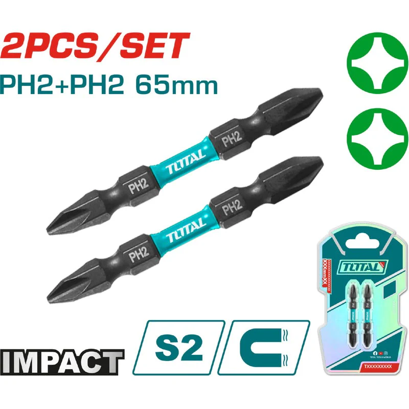 Puntas Taladro Industrial Doble Punta Imantada 65MM Super Total