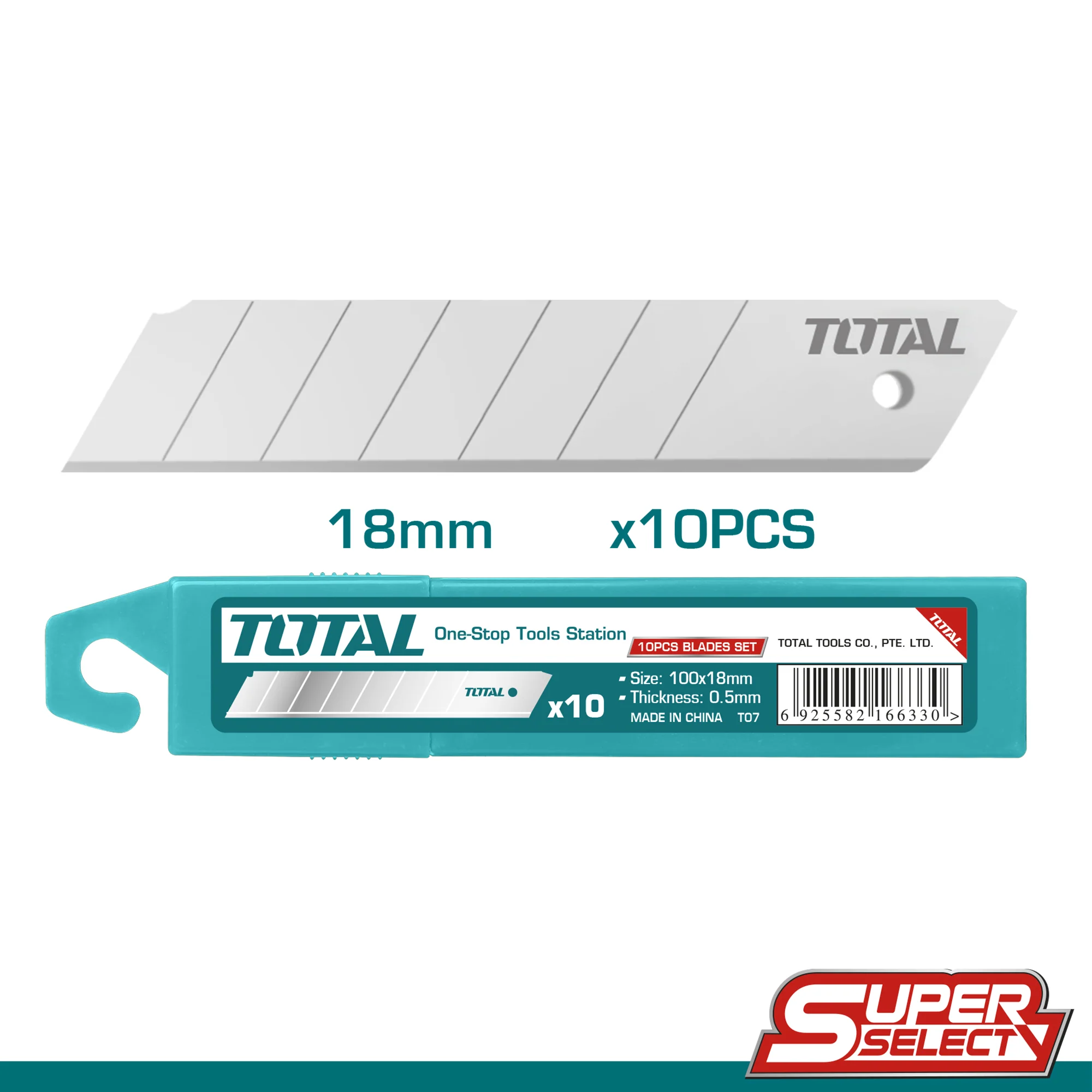 Juego 10 Unidades Repuesto Bisturí 18 * 100mm Total