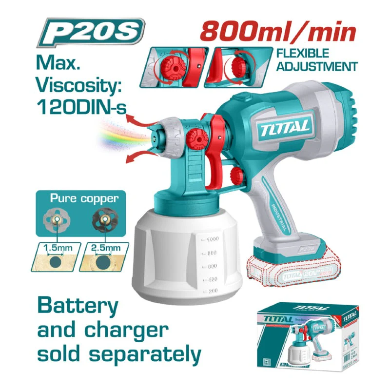 Pistola de Pintar Inalámbrica 20V Total