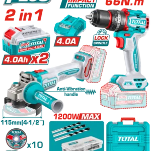 Combo Inalámbrico 20V Pulidora + Taladro Percutor Total