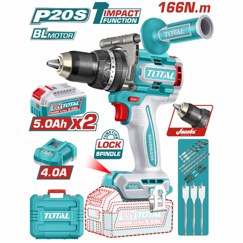 Taladro Inalámbrico Percutor 20V Super Total