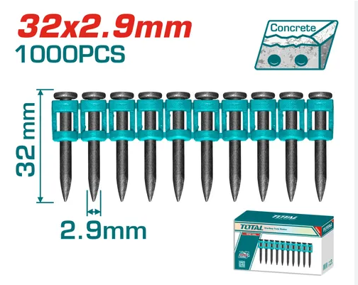 Clavo canana 32 x 2.9 mm para concreto Total