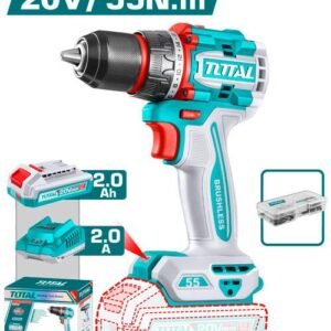 Atornillador inalámbrico 20V 55N.m Batería 2AH + Cargador Total