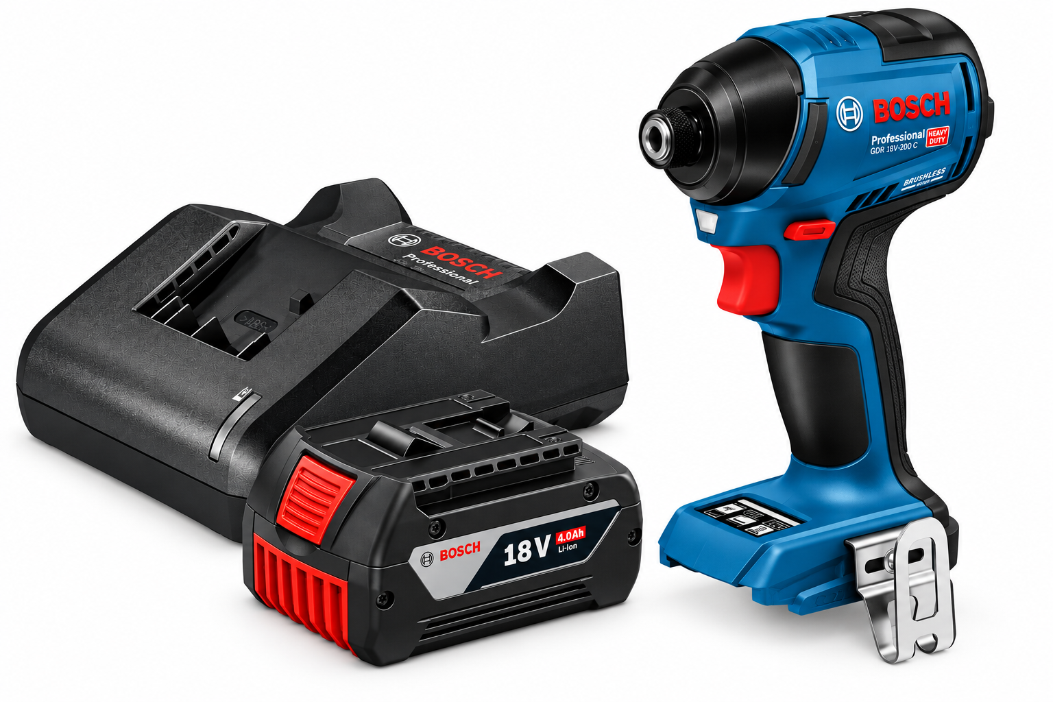 Kit Atornillador de impacto + Batería de 18V 4.0 AH + Cargador Bosch